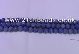 CLA62 15.5 inches 8mm round matte lapis lazuli beads