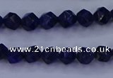 CLA81 15.5 inches 6mm faceted nuggets dyed lapis lazuli beads