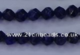 CLA81 15.5 inches 6mm faceted nuggets dyed lapis lazuli beads