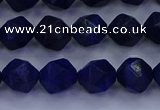 CLA82 15.5 inches 8mm faceted nuggets dyed lapis lazuli beads