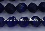 CLA83 15.5 inches 10mm faceted nuggets dyed lapis lazuli beads