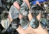 CLB1002 15.5 inches 18*35mm - 25*45mm flat teardrop labradorite beads