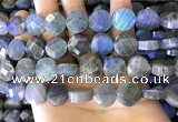 CLB1024 15.5 inches 14mm faceted coin labradorite gemstone beads