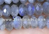 CLB1053 15.5 inches 5*8mm faceted rondelle labradorite gemstone beads