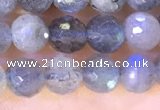 CLB1071 15.5 inches 5mm faceted round labradorite beads