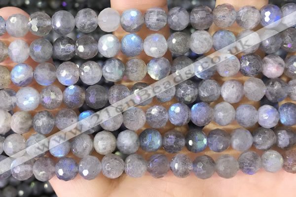 CLB1073 15.5 inches 8mm faceted round labradorite beads