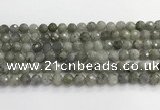 CLB1076 15.5 inches 8mm faceted round labradorite beads