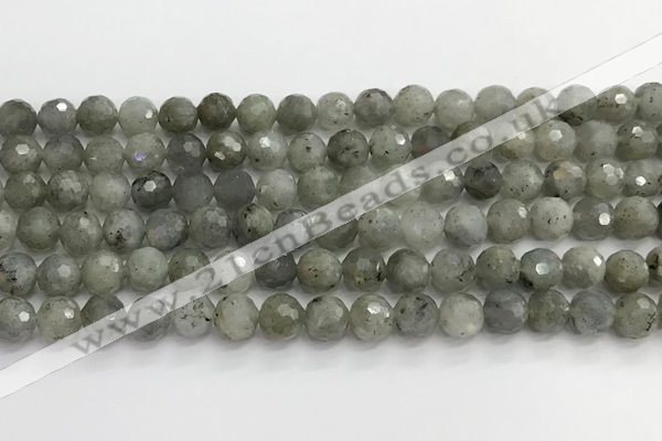 CLB1076 15.5 inches 8mm faceted round labradorite beads