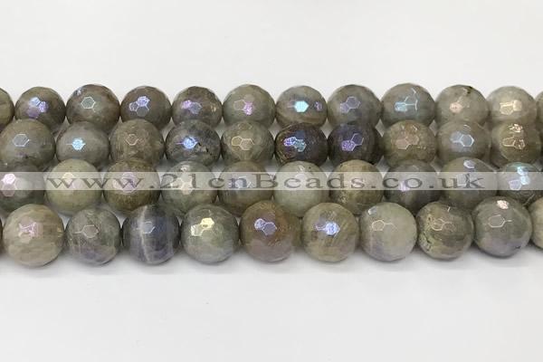 CLB1123 15 inches 12mm faceted round AB-color labradorite beads