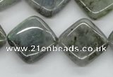 CLB120 15.5 inches 20*20mm diamond labradorite gemstone beads wholesale