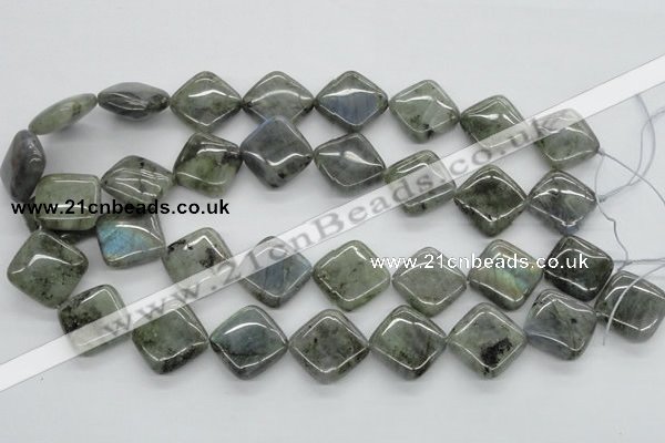 CLB120 15.5 inches 20*20mm diamond labradorite gemstone beads wholesale