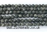 CLB1211 15.5 inches 6mm faceted round black labradorite gemstone beads