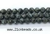 CLB1214 15.5 inches 12mm faceted round black labradorite gemstone beads