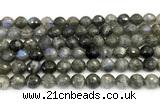 CLB1250 15 inches 8mm faceted round labradorite beads wholesale