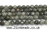 CLB1251 15 inches 10mm faceted round labradorite beads wholesale