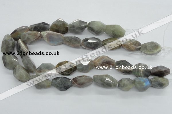 CLB128 15.5 inches labradorite nuggets faceted gemstone beads wholesale