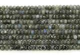 CLB1281 15.5 inches 4*6mm faceted rondelle labradorite beads