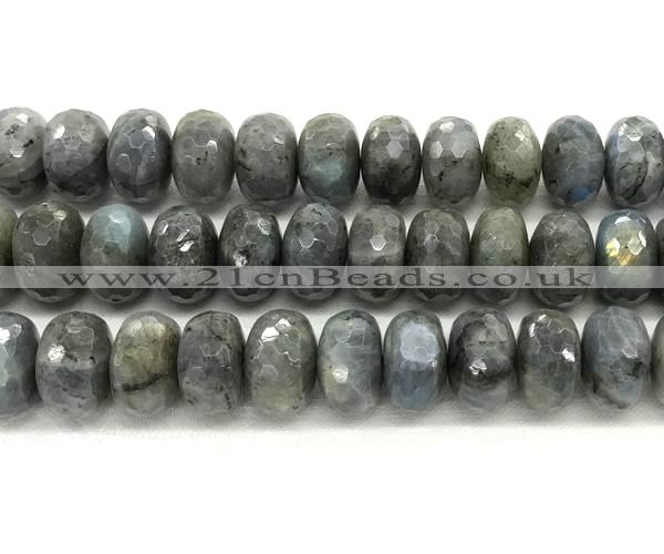 CLB1288 15.5 inches 12*20mm faceted rondelle labradorite beads