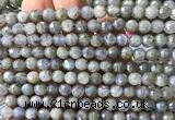 CLB1308 15 inches 6mm faceted round labradorite beads wholesale