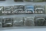 CLB132 15.5 inches 12*12mm square labradorite gemstone beads