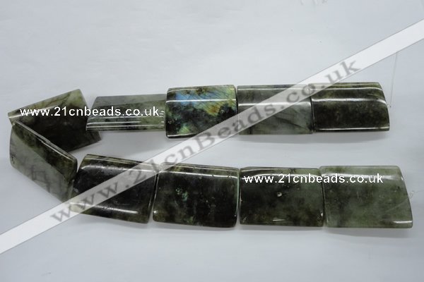 CLB134 15.5 inches 30*40mm flat tube labradorite gemstone beads