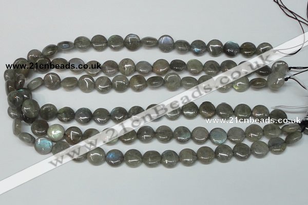 CLB148 15.5 inches 8mm flat round labradorite gemstone beads