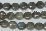 CLB149 15.5 inches 10mm flat round labradorite gemstone beads