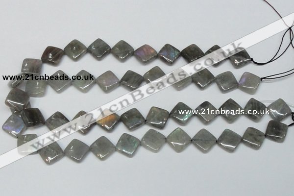 CLB155 15.5 inches 14*14mm diamond labradorite gemstone beads