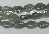 CLB156 15.5 inches 8*12mm flat teardrop labradorite gemstone beads