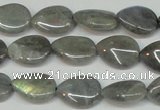 CLB157 15.5 inches 10*14mm flat teardrop labradorite gemstone beads