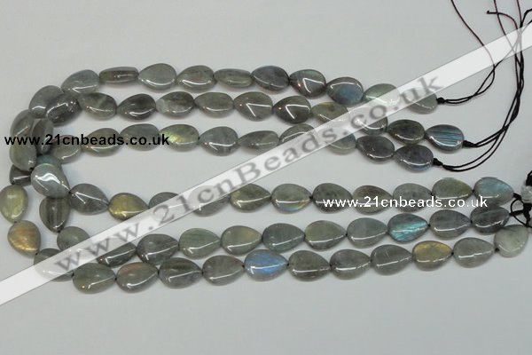 CLB157 15.5 inches 10*14mm flat teardrop labradorite gemstone beads