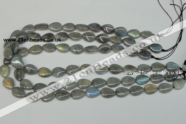 CLB158 15.5 inches 12*16mm flat teardrop labradorite gemstone beads