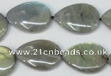 CLB159 15.5 inches 15*20mm flat teardrop labradorite gemstone beads