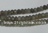 CLB178 15.5 inches 4*6mm faceted rondelle labradorite beads