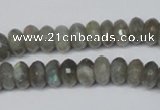 CLB179 15.5 inches 5*8mm faceted rondelle labradorite beads