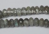 CLB179 15.5 inches 5*8mm faceted rondelle labradorite beads