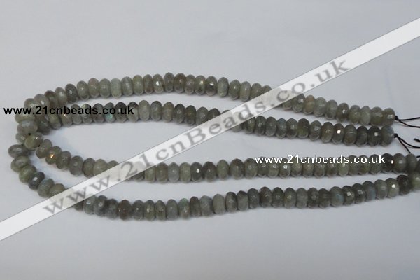 CLB179 15.5 inches 5*8mm faceted rondelle labradorite beads