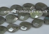 CLB184 15.5 inches 10*14mm faceted flat teardrop labradorite beads