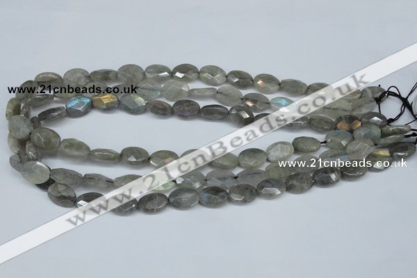 CLB187 15.5 inches 10*14mm faceted oval labradorite beads