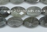 CLB188 15.5 inches 13*18mm faceted oval labradorite beads