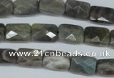 CLB195 15.5 inches 8*12mm faceted rectangle labradorite beads