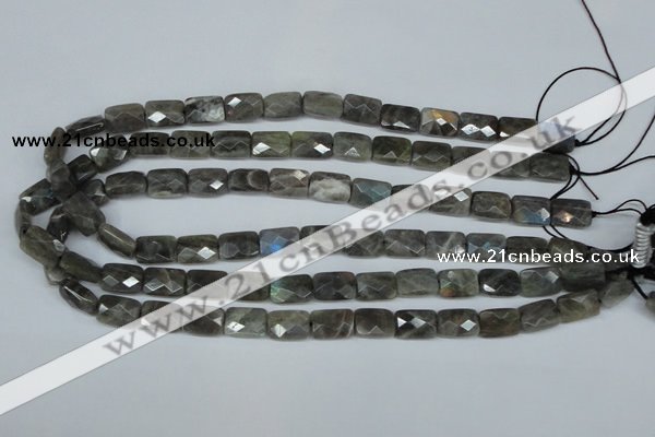 CLB195 15.5 inches 8*12mm faceted rectangle labradorite beads