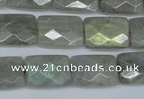 CLB197 15.5 inches 13*18mm faceted rectangle labradorite beads