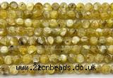CLB2011 15 inches 8mm round yellow lepidolite gemstone beads