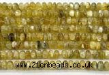 CLB2016 15 inches 5*8mm rondelle yellow lepidolite gemstone beads
