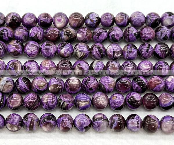 CLB2022 15 inches 10mm round purple lepidolite gemstone beads
