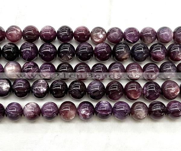 CLB2052 15 inches 12mm round natural lepidolite gemstone beads