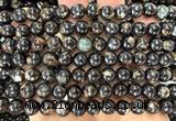 CLB2061 15 inches 8mm round black lepidolite gemstone beads
