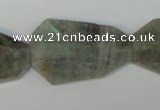 CLB207 15.5 inches 20-30mm*30-38mm faceted freeform labradorite beads