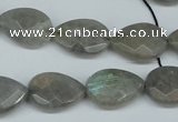 CLB209 15.5 inches 12*16mm faceted flat teardrop labradorite beads